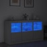 Aparador con luces LED blanco 123x37x67