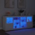 Aparador con luces LED blanco 163x37x67