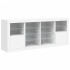 Aparador con luces LED blanco 163x37x67