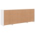 Aparador con luces LED blanco 163x37x67