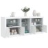 Aparador con luces LED blanco 162x37x67