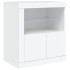 Aparador con luces LED blanco 162x37x67