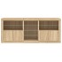 Aparador con luces LED roble Sonoma 162x37x67