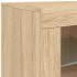 Aparador con luces LED roble Sonoma 162x37x67