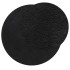 Alfombra de pelo corto suave lavable HUARTE negro Ø 200