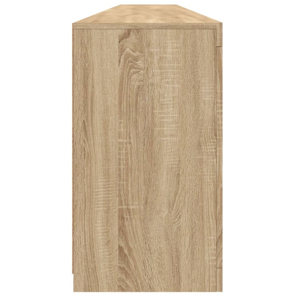 Aparador con luces LED roble Sonoma 283x37x67