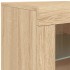 Aparador con luces LED roble Sonoma 283x37x67