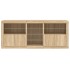 Aparador con luces LED roble Sonoma 181,5x37x67