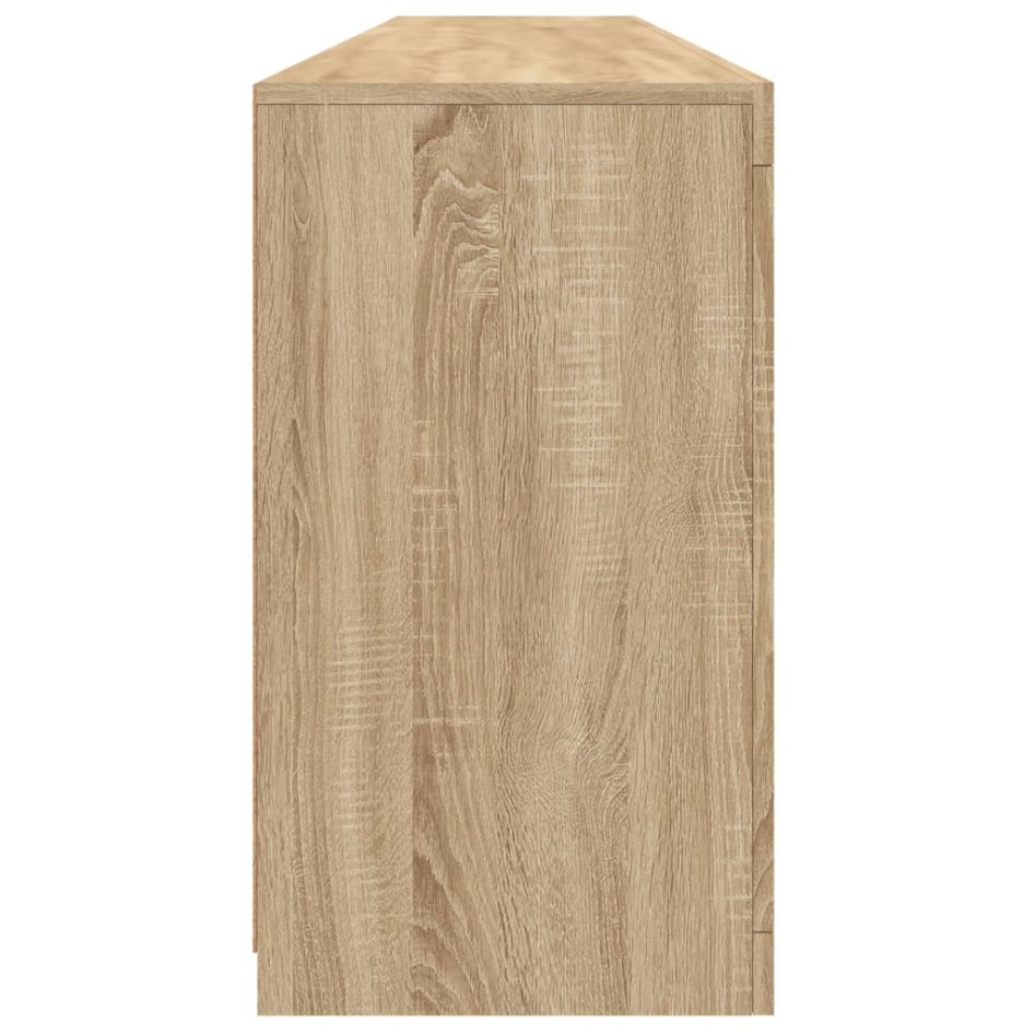 Aparador con luces LED roble Sonoma 202x37x67