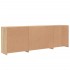 Aparador con luces LED roble Sonoma 202x37x67