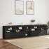 Aparador con luces LED negro 283x37x67