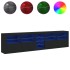 Aparador con luces LED negro 283x37x67