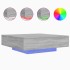Mesa de centro con luces LED gris Sonoma 100x100x31