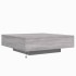 Mesa de centro con luces LED gris Sonoma 100x100x31