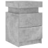 Mesitas de noche con luces LED 2 uds gris hormigón 35x39x55