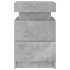 Mesitas de noche con luces LED 2 uds gris hormigón 35x39x55