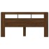 Cabecero LED madera ingeniería roble marrón 200x18,5x103,5