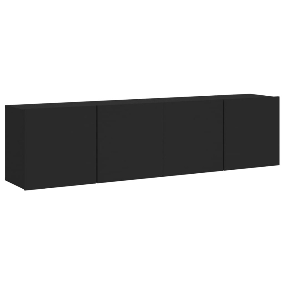 Muebles para TV de pared 2 unidades negro 80x30x41