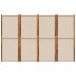 Biombo divisor de 4 paneles gris taupe 280x180