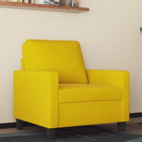 Sillón de terciopelo amarillo 60