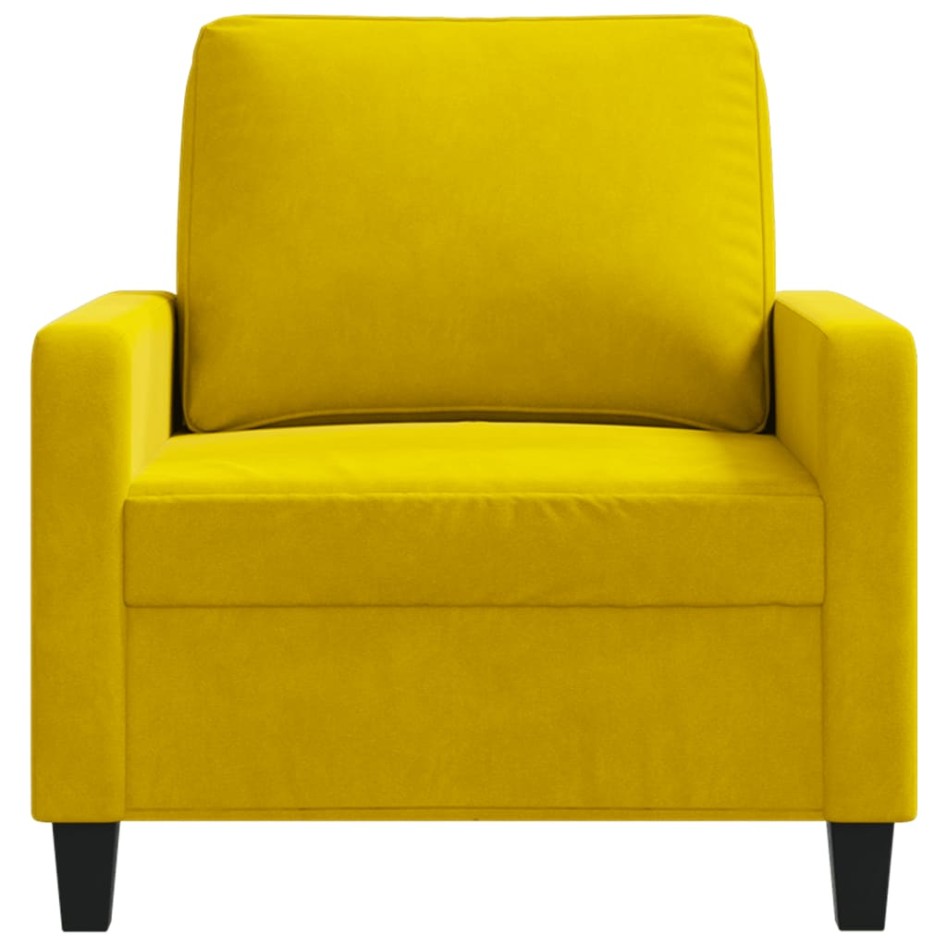 Sillón de terciopelo amarillo 60
