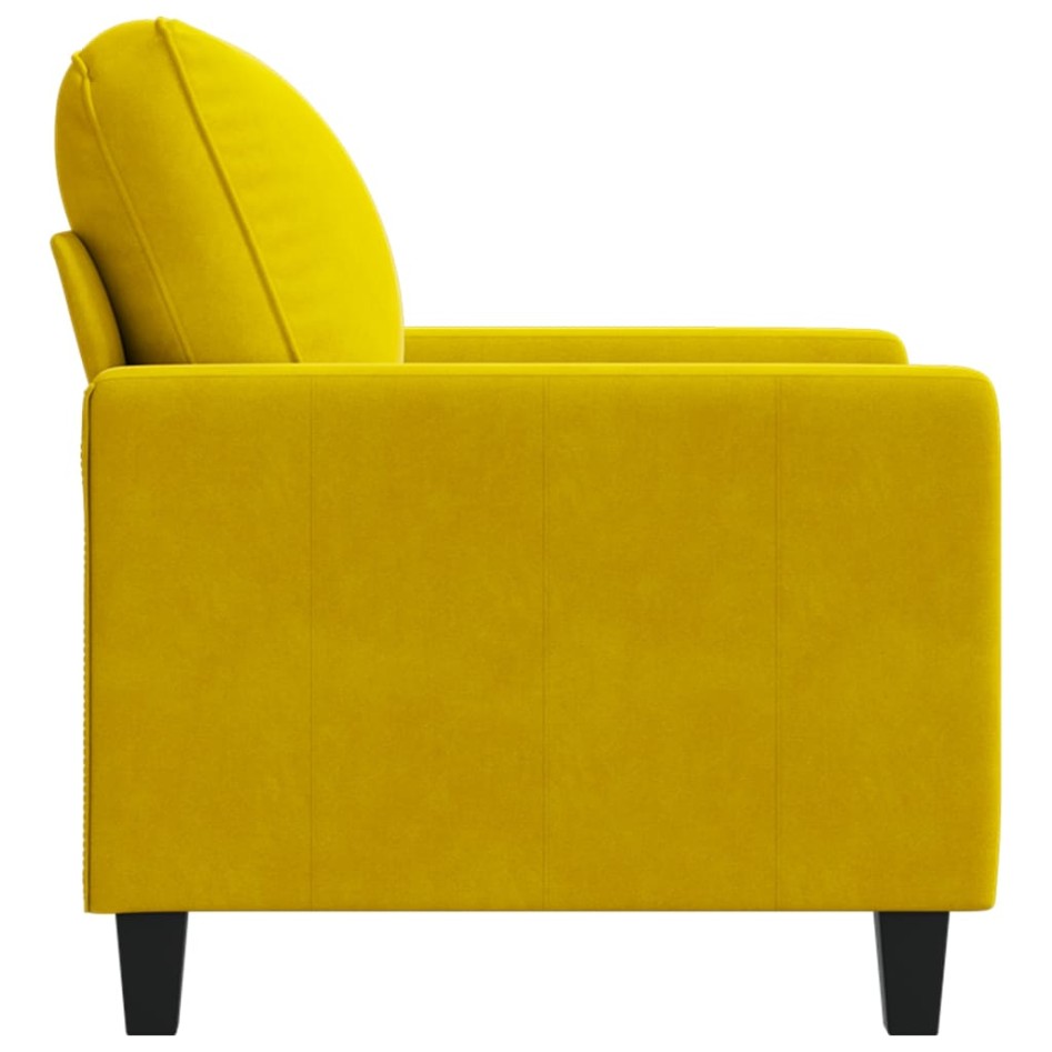 Sillón de terciopelo amarillo 60