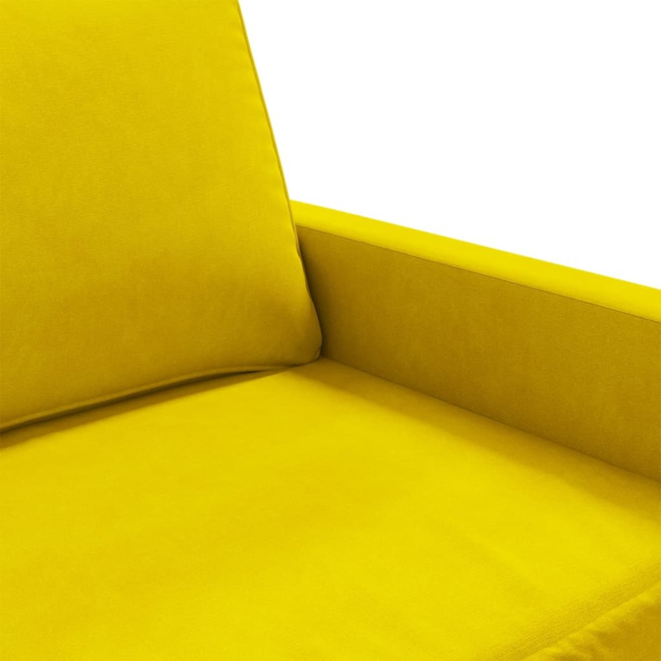 Sillón de terciopelo amarillo 60