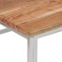 Mesa de centro acero inoxidable plateado y madera maciza