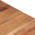 Mesa de centro acero inoxidable plateado y madera maciza