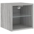 Muebles TV pared con LED 7 pzas madera ingeniería gris