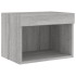 Muebles TV pared con LED 7 pzas madera ingeniería gris