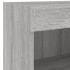 Muebles TV pared con LED 7 pzas madera ingeniería gris