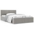 Cama hidráulica almacenaje sin colchón gris claro 140x200