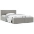 Cama hidráulica almacenaje sin colchón gris claro 140x200