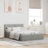 Cama hidráulica almacenaje sin colchón gris claro 140x200