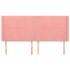 Cabecero con orejas de terciopelo rosa 163x16x118/128