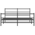 Estructura cama sin colchón con estribo metal negro 160x200