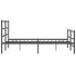 Estructura cama sin colchón con estribo metal negro 160x200