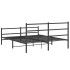 Estructura cama sin colchón con estribo metal negro 160x200