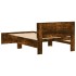 Cama con cabecero madera de ingeniería roble ahumado 100x200