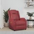 Sillón de masaje de cuero sintético rojo