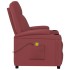 Sillón de masaje de cuero sintético rojo