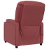 Sillón de masaje de cuero sintético rojo