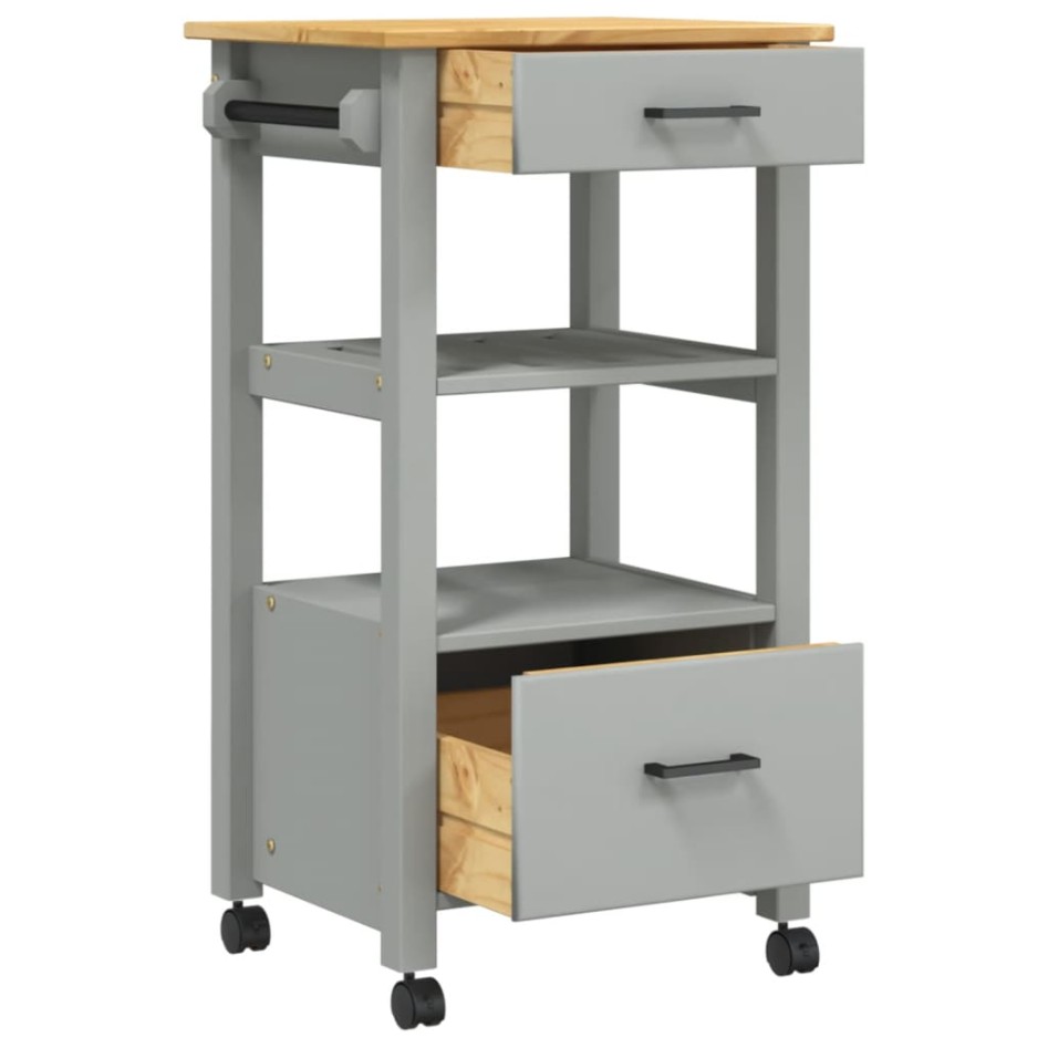 Carrito de cocina MONZA madera maciza de pino 48x40x90