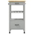 Carrito de cocina MONZA madera maciza de pino 48x40x90