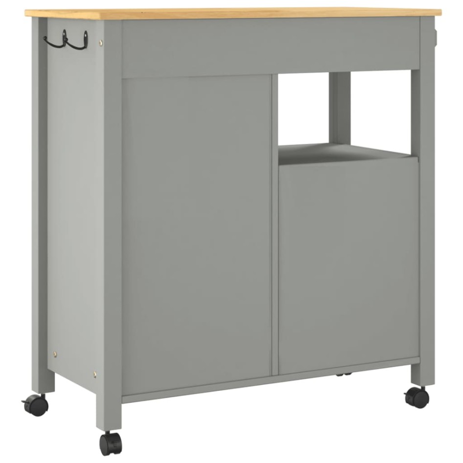 Carrito de cocina MONZA madera maciza de pino 84x40x90