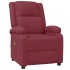Sillón de masaje de cuero sintético rojo