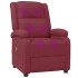 Sillón de masaje de cuero sintético rojo
