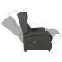 Sillón de masaje de tela gris
