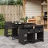 Set de muebles jardín 5 pzas con cojines ratán sintético